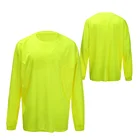 Work Shirts Shirt Men Safety Green Shirt Sport Dry Fit Work Wear Shirts Hi Vis Safety Green Long Sleeve Shirt For Men