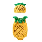 Cotton Summer Summer Cotton Sleeveless Pineapple Printed Summer Baby Romper Bodysuit Jumpsuit Playsuit And Hat Set