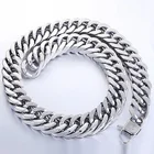 Chain Silver Men's Punk Style Chain Necklace Stainless Steel Jewelry Silver Franco Chain Necklace