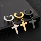Earrings Trend Simple Fashion Stainless Steel Jewelry Earrings Wholesale Punk Men's Color Full Earrings