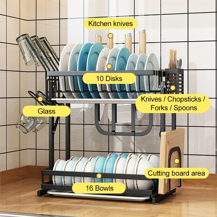 wall mounted plate storage organizer wood drain drainer drying rack kitchen unique metal adjustable dish rack home center