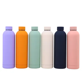 Original Factory Wholesale Custom New Design Small Mouth Orange Thermos Water Bottle Vacuum Flask