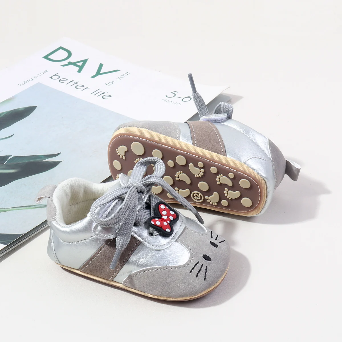 Cute Animal Design Soft TPR Outsole Baby Girl Shoes Prewalker Shoes for Girls details