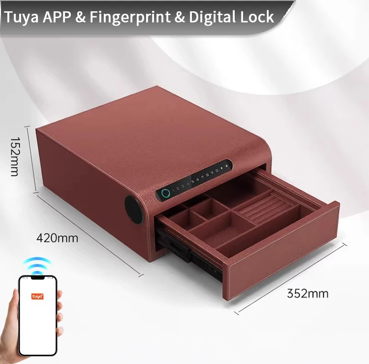 f2 1a ceqsafe smart customized personal jewelry drawer box smart anti theft steel safe storage for home use-5