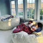 Bean Bag Xxl Bean Bag Fluffy Bean Bag Sofa 7ft Foam Filled Faux Fur Giant Xxl Bean Bag Chair