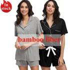 Womens Pajamas Solid Women Sleepwear Short Sleeve Women'S Pajamas Set Pyjamas Pijamas
