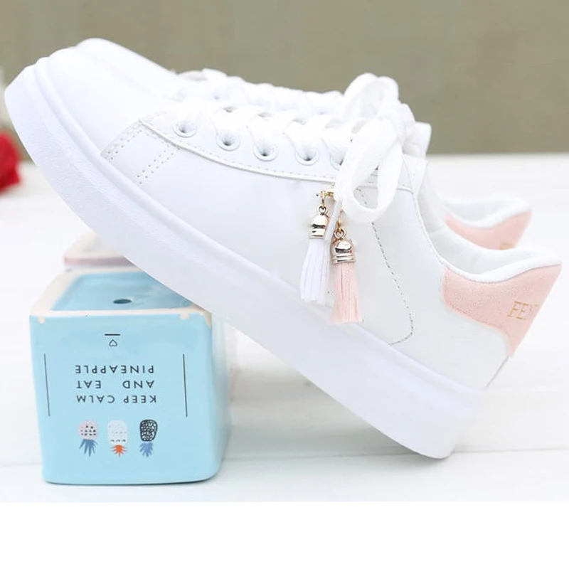 Fashion Sneakers OEM/ODM Breathable White Flat Casual walking 35-40 women Sports Shoes