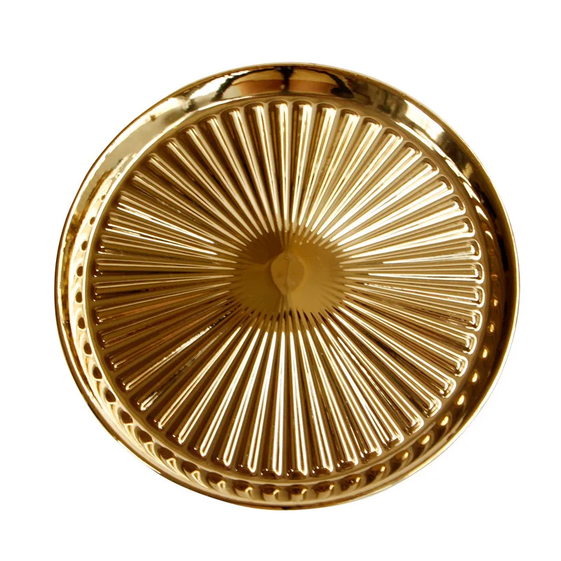 Korean Goldplated Ceramic Grease Trap Plate Highgrade Tableware Snack