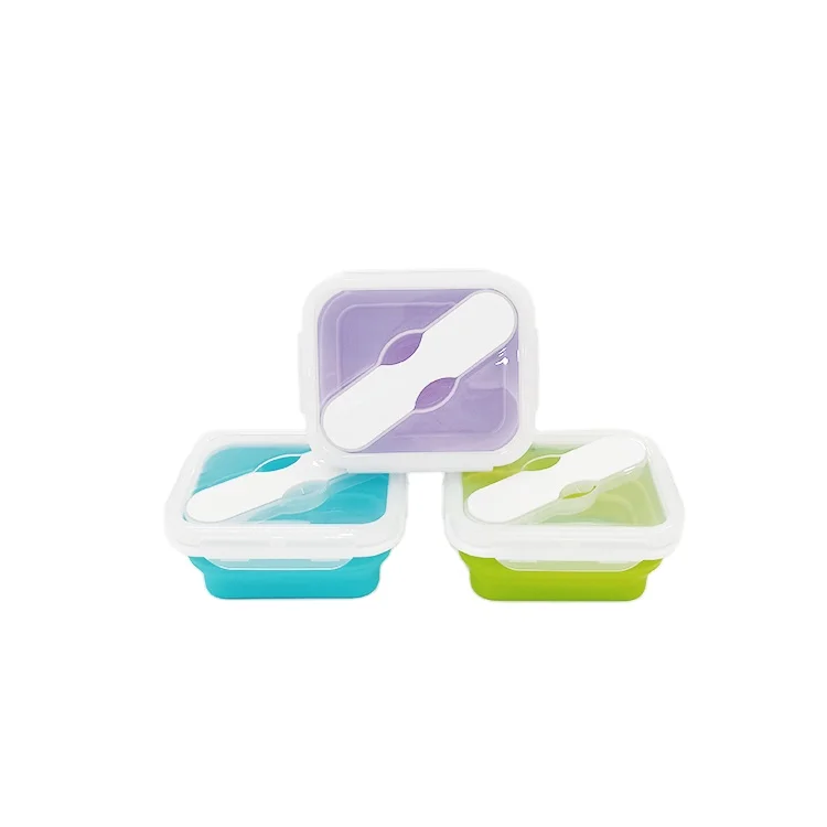 Portable fresh lunch box Outdoor picnic expandable silicone lunch box Noodle bowl Microwave lunch box