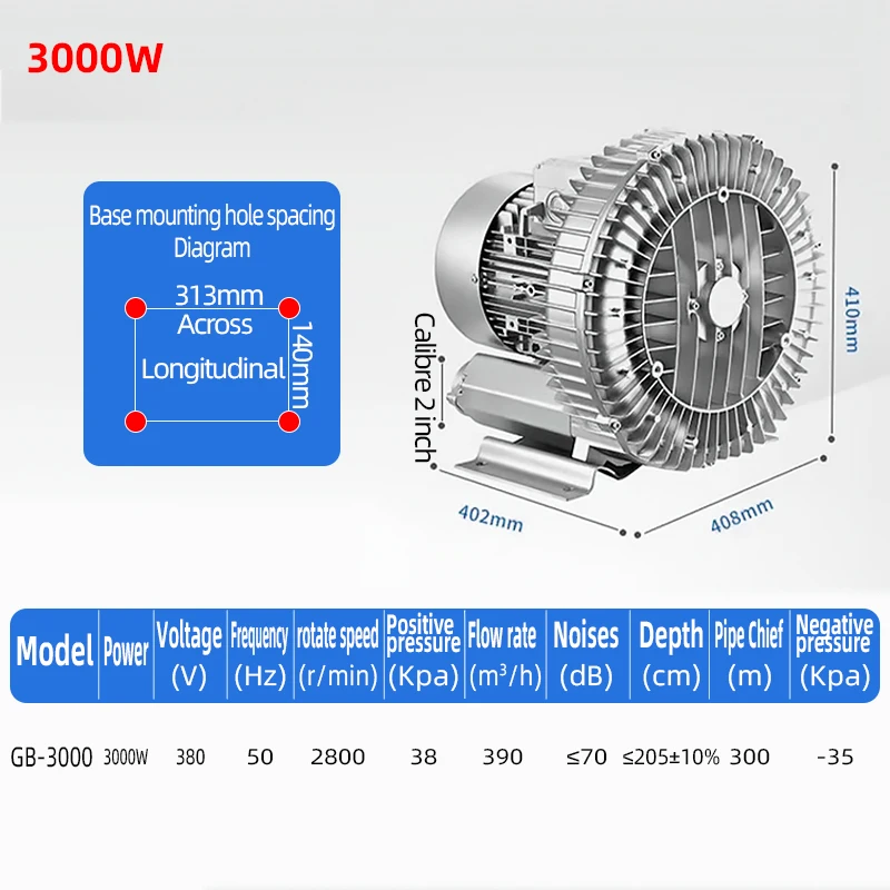 Centrifugal Blower, 250W, 380 V, Electric - detail 14