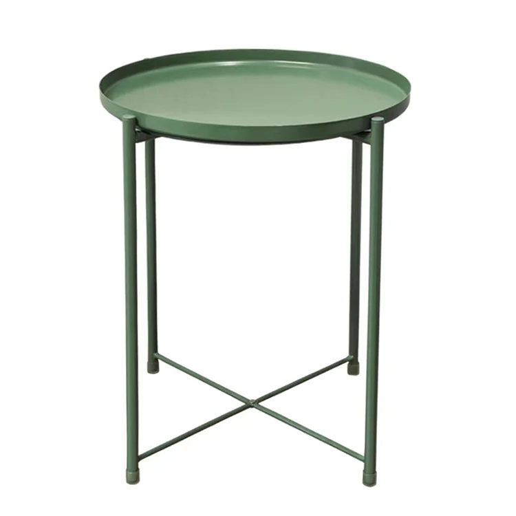 Iron Stable Multi Color Round Desk Green Yellow Bed Side Table Modern Metal Side Table Living Room Furniture