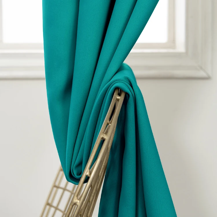 Home decorating bedroom blackout 100% polyester curtains with custom logo