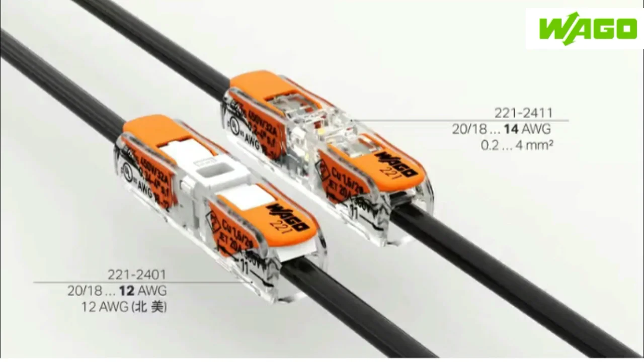 New Wago Push Wire Connector In Out Terminal Block With