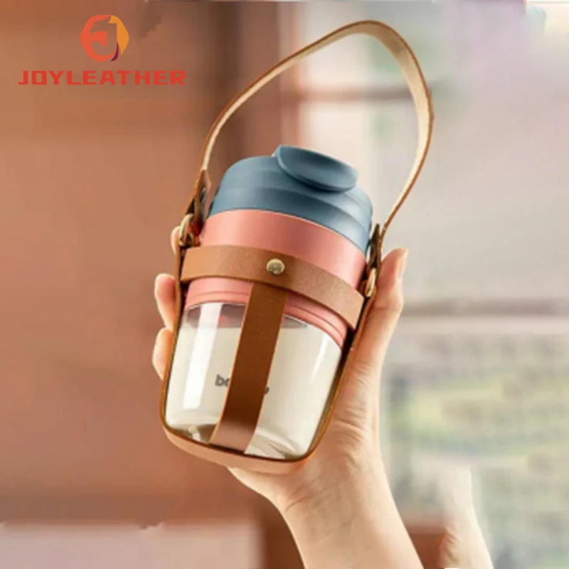 PU Leather Drink Cup Carrier Portable Water Bottle Holders Reusable Takeout Coffee Milk Tea Mug Carry Bag Water Cup Bags