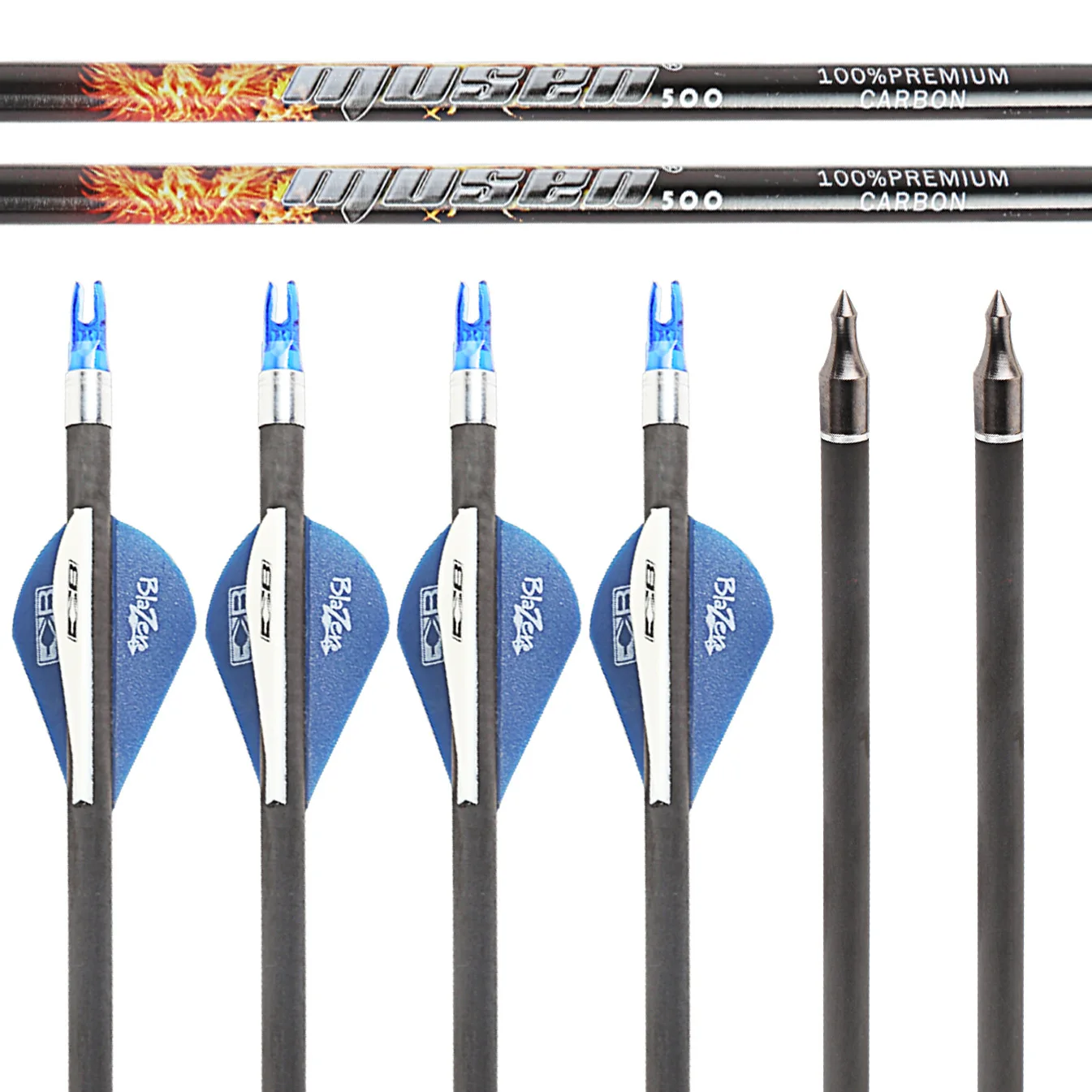 MUSEN Archery ID 6 2mm 0 006 Straightness Pure Carbon Arrow For