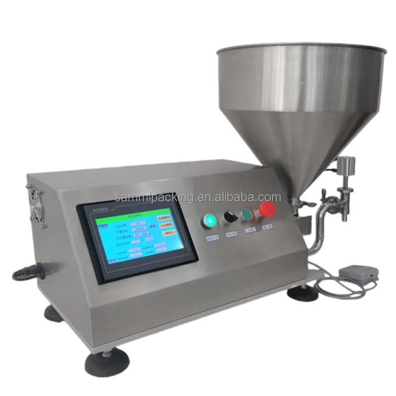 Rotary Gear Pump Grease Thick Liquid Weighing Cream Filling Machine Semi Automatic 2