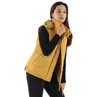 Hood Vest Puffer Ladies Hooded With Hood Womens Women Womans Alfits Coat Jacket Gilet Vest