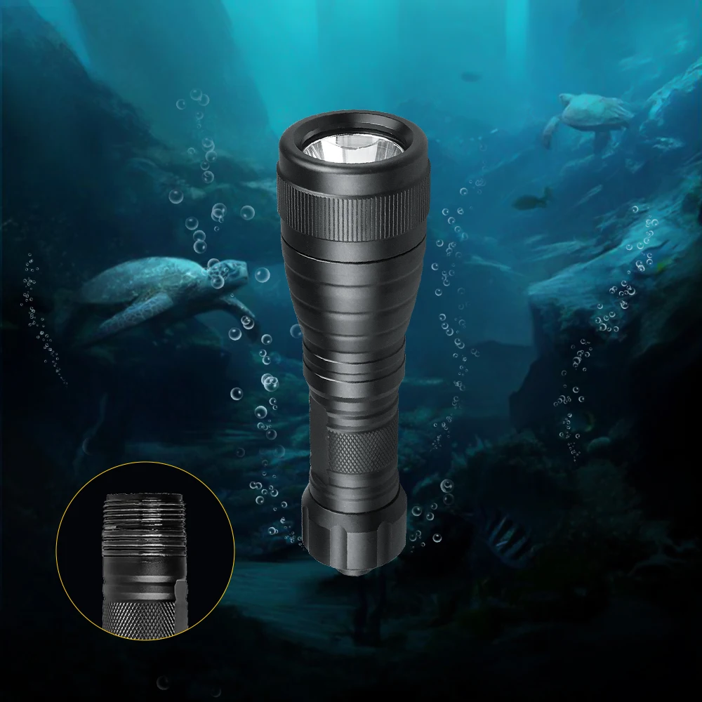 rechargeable underwater flashlight