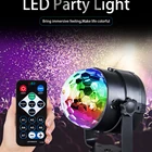 Sound Activated Rotating Disco Ball DJ Party LED RGB Stage Projector Lights For Christmas Wedding Sound Party Lamp