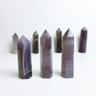 Purple Agate Natural Quartz Healing Wand Purple Chalcedony Agate Obelisk Crystal Towers Point