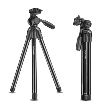 Q150D Folded short Aluminum Mini Tripod with Handle head For Mobile Phone Camera flexible lightweight small slr camera tripod