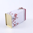Tin Box Custom Wholesales Rectangular Metal Scented Tea Tin Box With Hinge