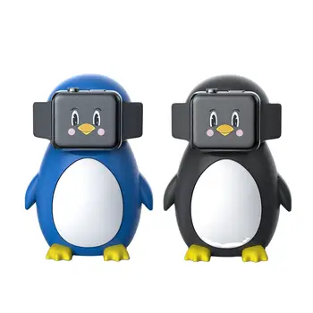 Cute Penguin Shape Design Desktop Silicone Smart Watch Charging Stand Holder For Apple Watch 1/2/3/4/5/6/7/8/9/se