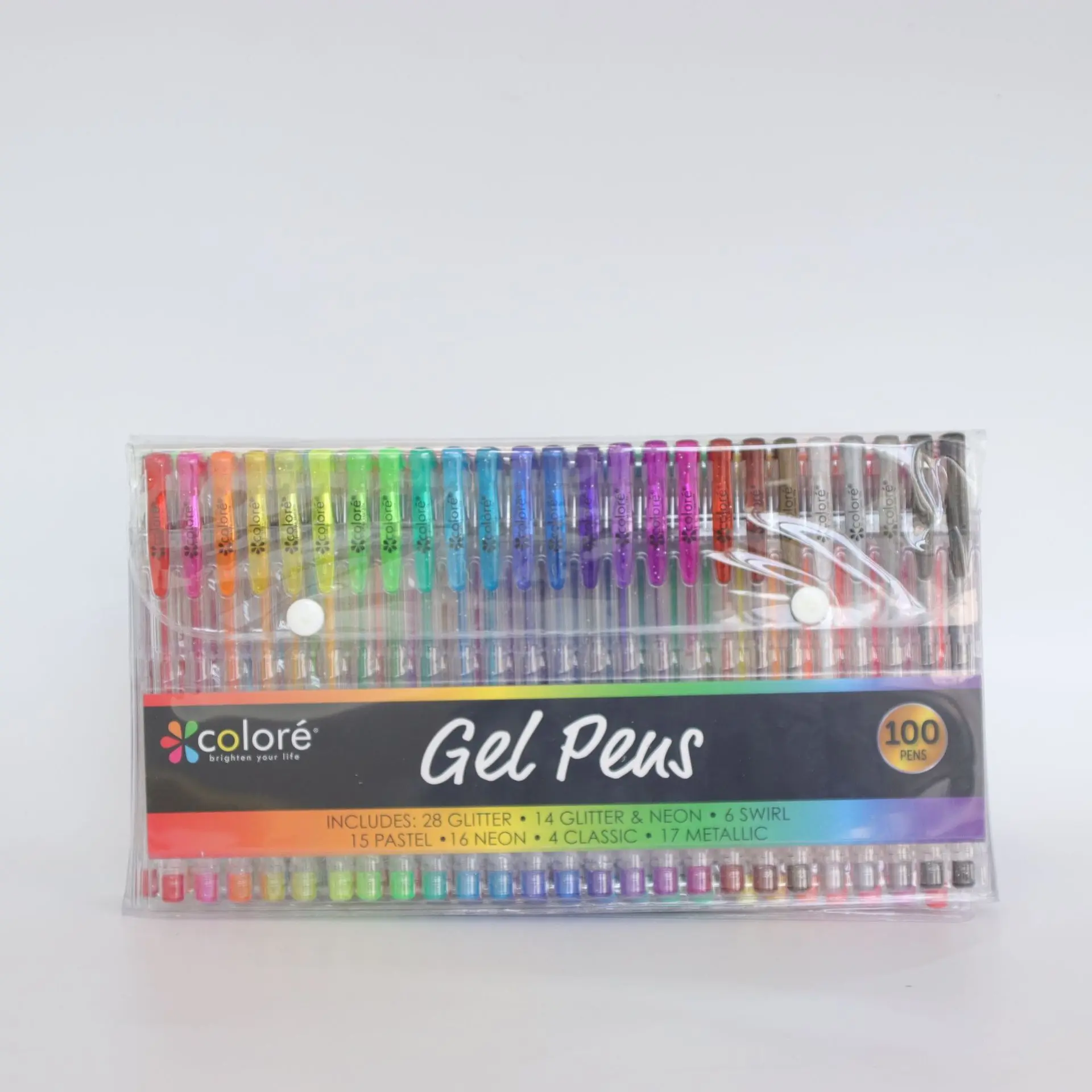 2023 color pen for Artist and Beginner Custom Available Children Stationery 100 Colored Gel pen