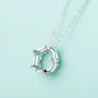 Women 925 Silver Crown Pendant Women Short Silver 925 Necklace Luxury Crown Pendant Sliver 925 Jewelry