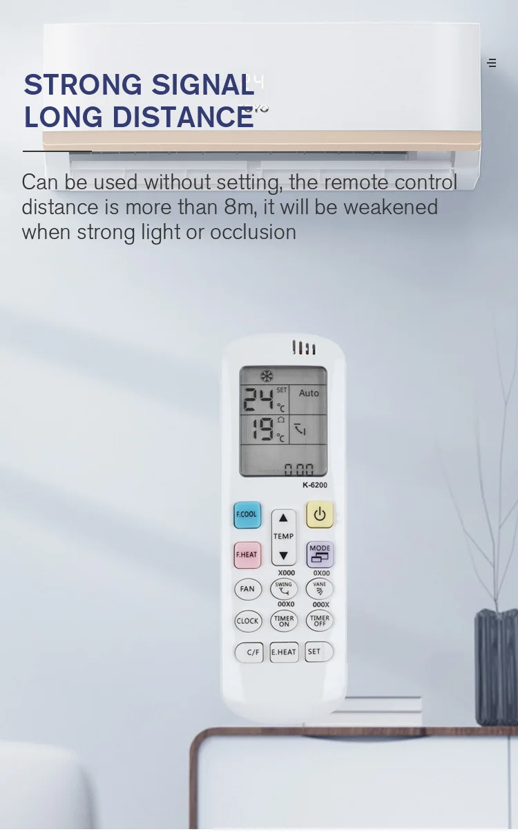 Control Universal Air Conditioner, LCD, ABS, HH-KT015 - detail 14