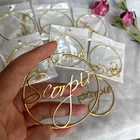 Hoop Earrings New Design Custom Name Leo Bamboo Zodiac Sign Hoop Earrings For Women
