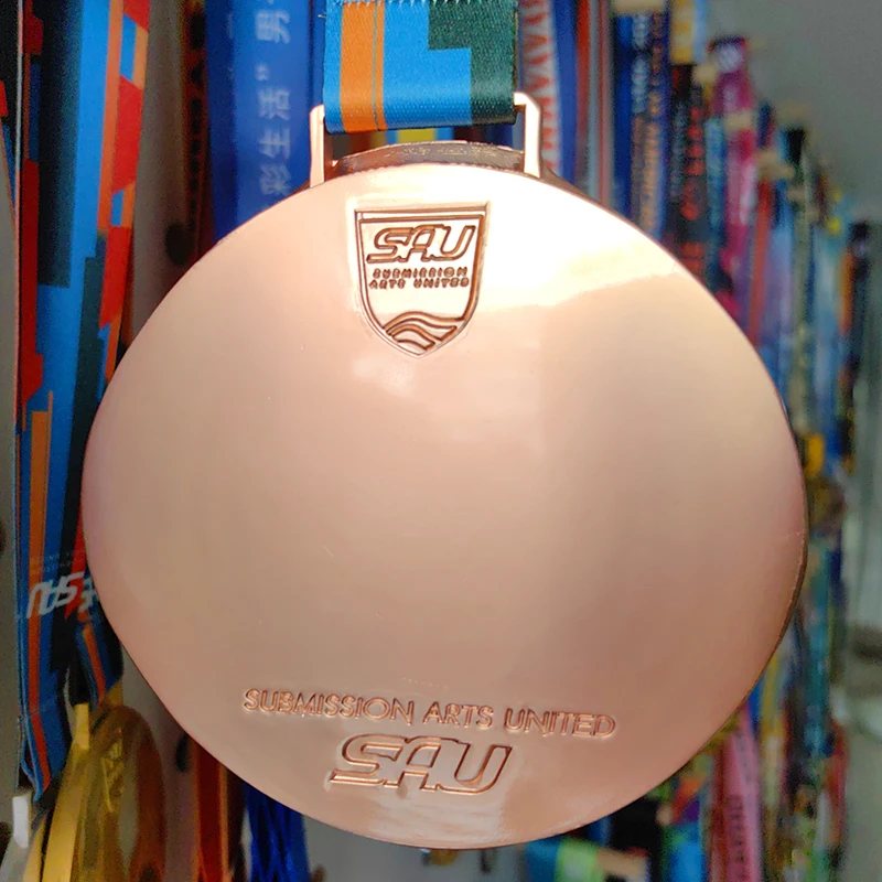 Wholesale Luxury 3D Gold & Silver Custom Metal Zinc Alloy Award Medal Modern Style for Sports details