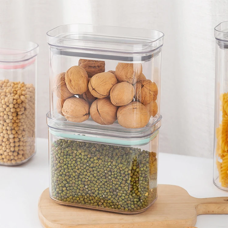 Food  Storage Box kitchen Organizer Tea Cereal Can StorageJars