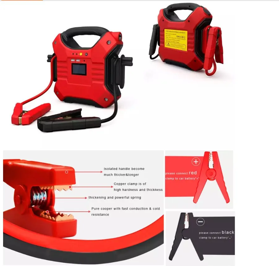 Portable Car Battery Booster Pack 12v/24v 35000mah Car Jump Starter