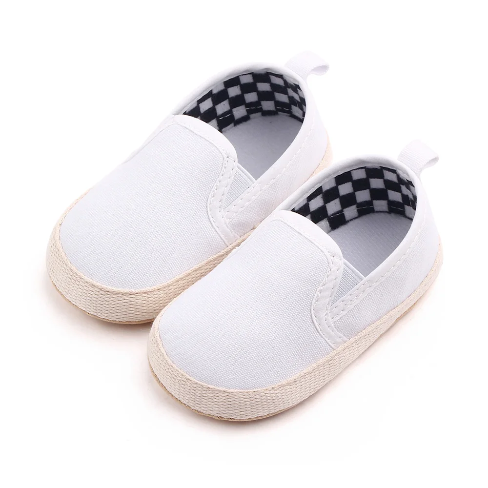 Spring and Autumn Baby Boys Solid Color Striped Soft Soled Peas Infants Toddler Shoes manufacture