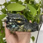 Labradorite Labradorite Wholesale Natural Labradorite Dragon Head Skulls Folk Crafts Crystal For Decoration