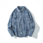 Denim Shirt Shirts Wholesale Custom Design Fall Oversized Casual Men's Denim Shirt
