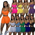 Summer Set Summer KaiChen Summer 2 Piece Sport Jogger Clothing Women Biker Ladies Outfit Short 2 2 Piece Set