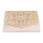 Wedding Laser Wedding Invitation Card Luxury Laser Cut Gold Paper Newlyweds Designs 3d Pop Up Wedding Invitation Cards