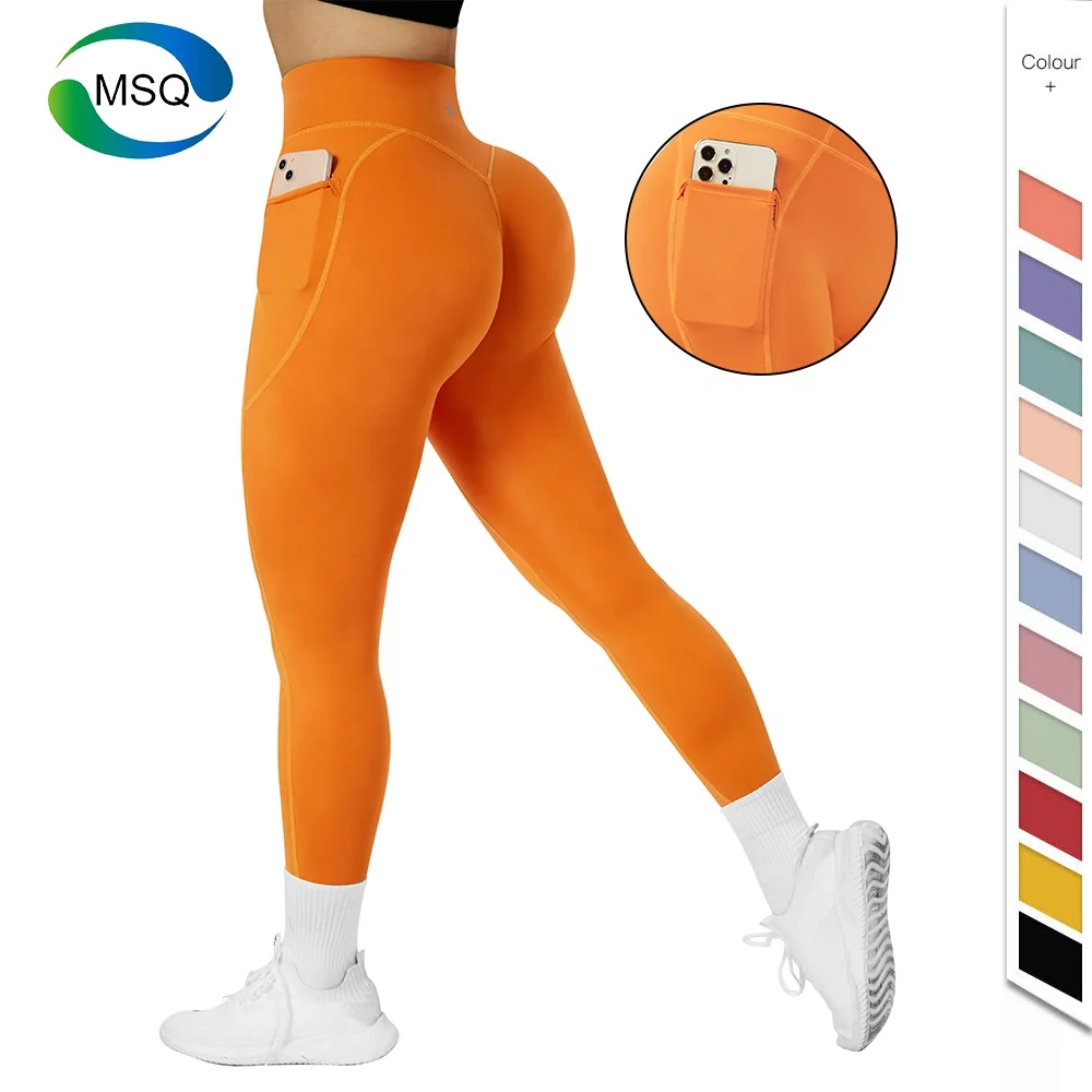 Custom Workout Yoga Pants Tights Plus Size Running Gym Wear High Waist Tummy Control Women Yoga Leggings with Pockets