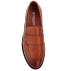 Shoes Brown Oxfords Men's Formal Leather Dress Shoes Slip-on Design Classic Genuine Office Monk Strap Shoes