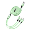Macaron 3 In 1 Data Cable Mobile Phone 3a Fast Charging Colorful Retractable Cable
