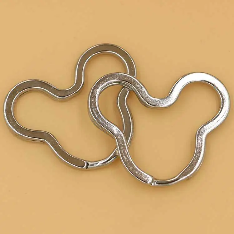 mickey iron keychain clasps metal split ring key