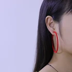Hoop Earrings Fashion Big Ear Hoop Without Pierced Ear Hoop Suede High-end Plush Earrings