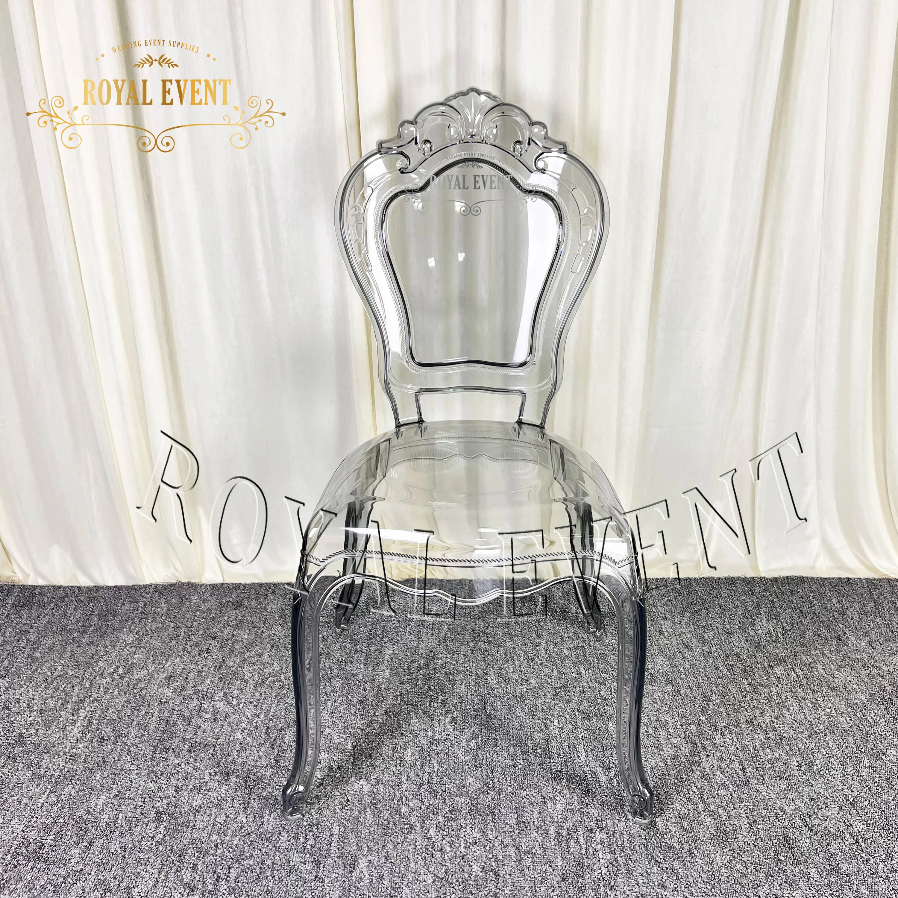 grey acrylic chair