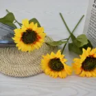 Sunflower Artificial Sunflower 1 Heads Decorative Flowers Preserved Sunflower