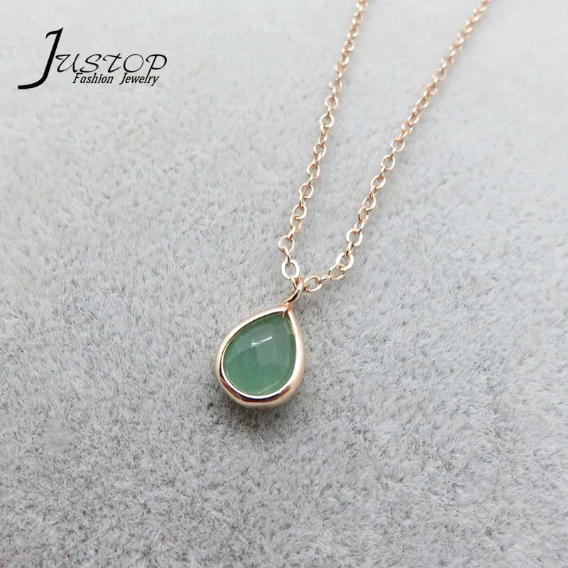 Gold Plated Jewellery Stone Water Drop 