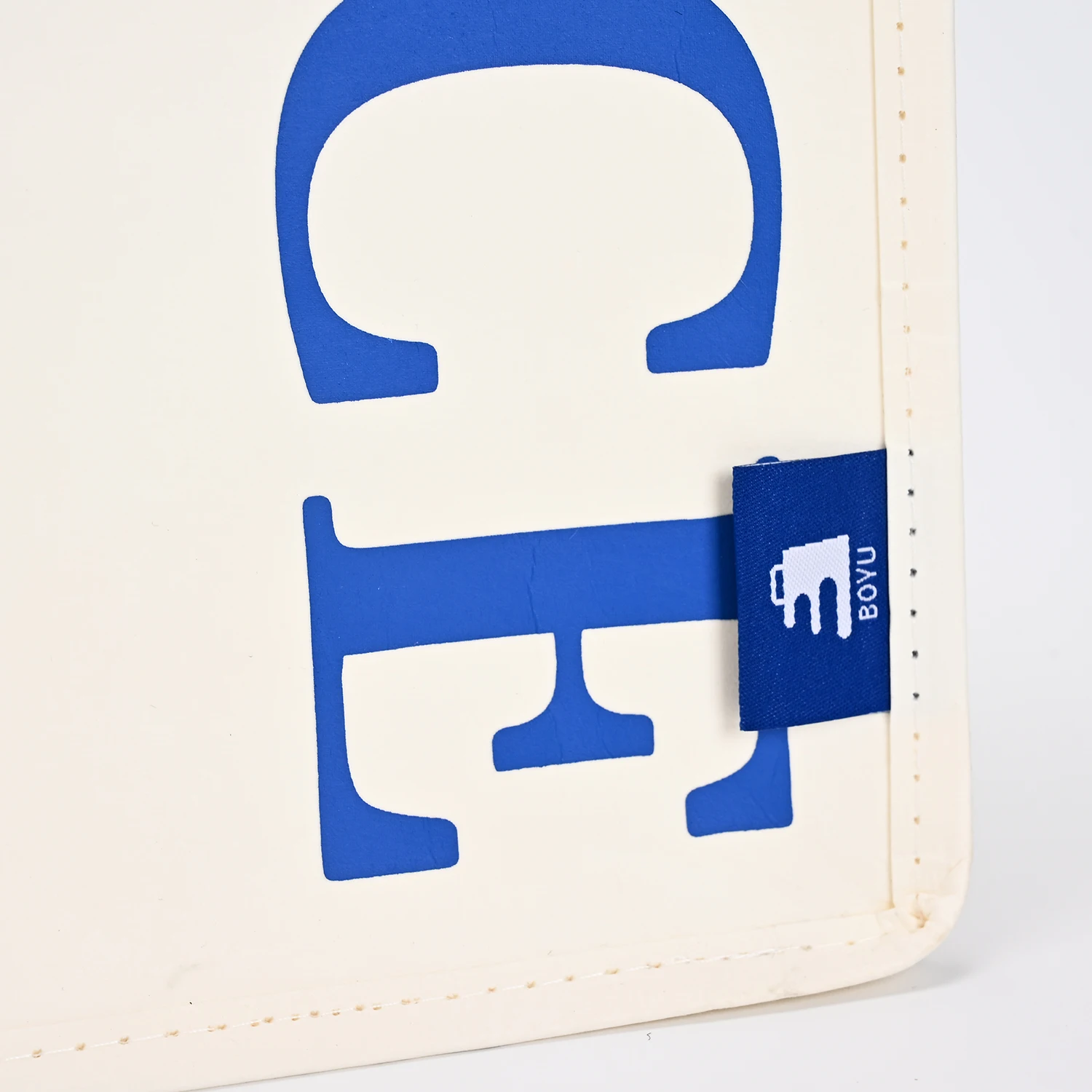 Custom logo Large Big Thick Reinforced Strong Handle Blue Washable Kraft Paper Bags Canvas Gift Tote Shopping Bag manufacture