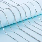 Silver Jewelry 925 Sterling Minimalist Silver Jewelry Custom Snake O-shaped Box Choker 925 Sterling Chain Necklace
