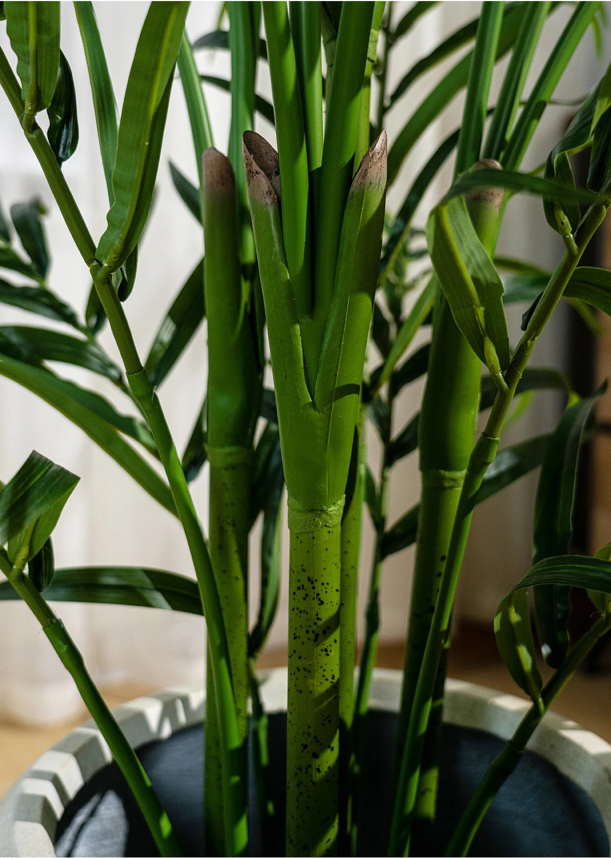 Greenery Simulated Fishtail Palm Artificial Indoor/Outdoor PE Plastic Home Decor with Branch Pot for Living Room Decorations manufacture